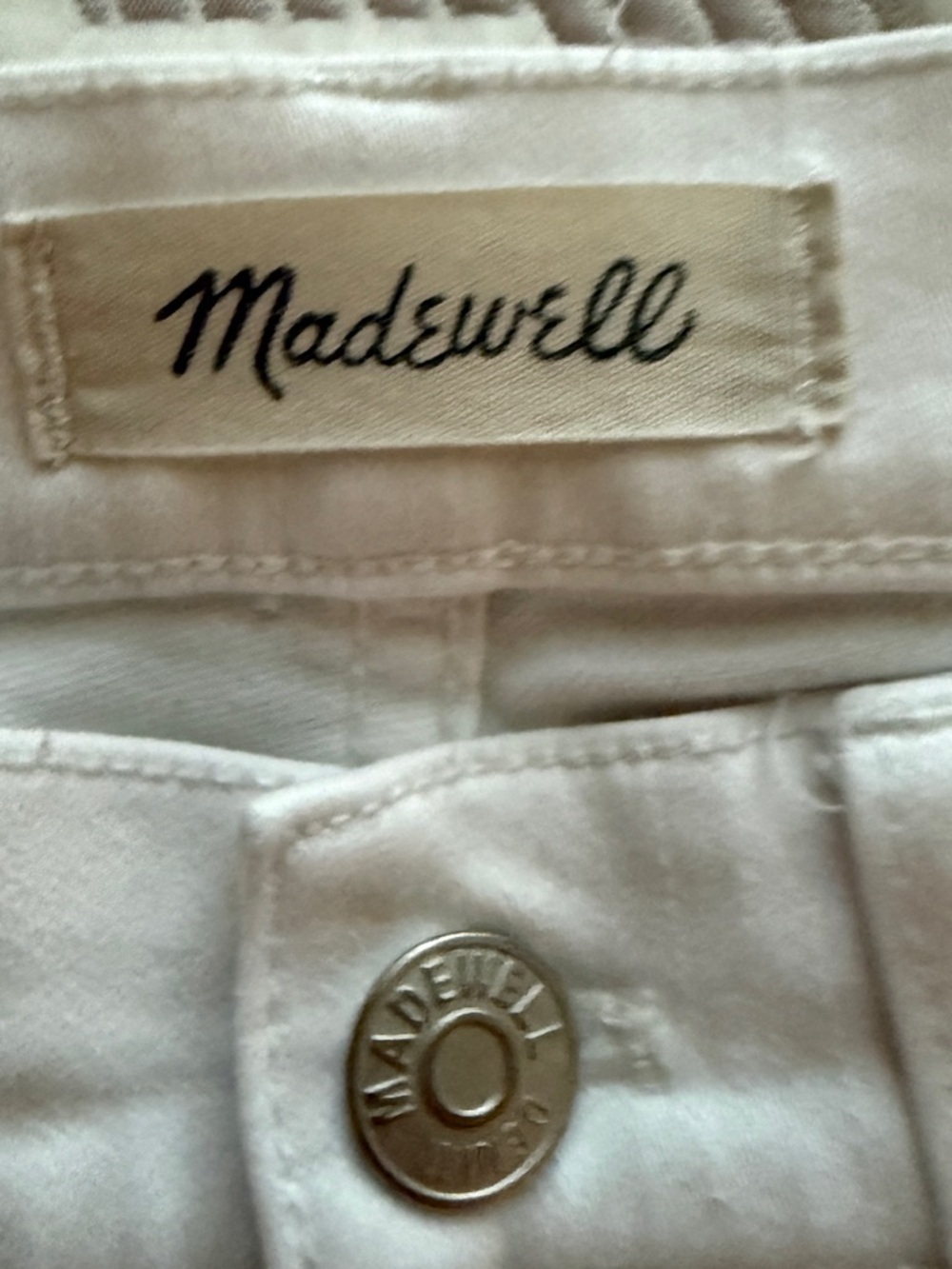Madewell 9" High Riser Skinny Jeans White 27T - Picture 7 of 11